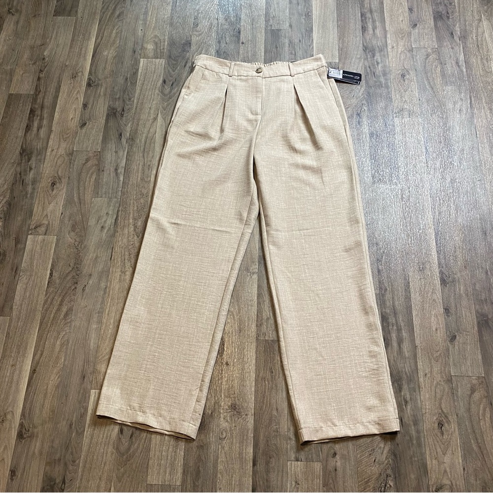 NWT Soho Apparel Tan Wide Leg Trousers Women’s Size 8